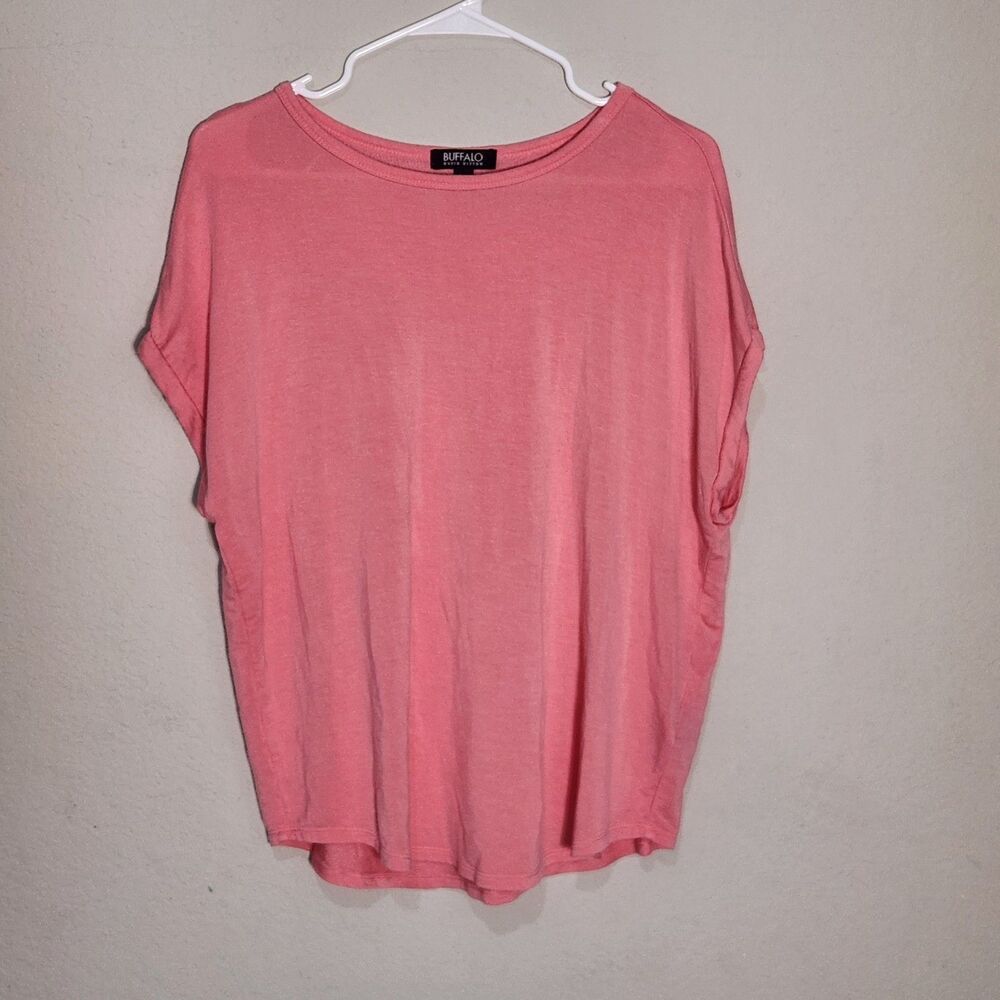 Buffalo‎ David Bitton Pink Dolman Sleeve Knit Top Women's Small Casual Stretch
